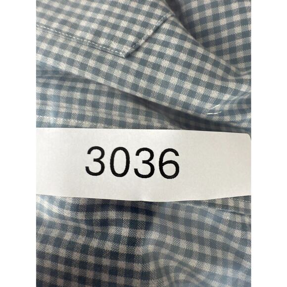 Black Brown 1826 Sz M Checker Casual Button Shirt Gray Long Sleeve Pocket Collar - Picture 8 of 8